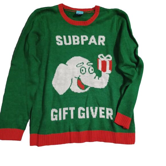 Sub Par Gift Giver Norther Pole Medium Sweater - Picture 1 of 3